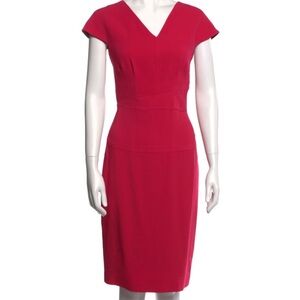 Roland Mouret v-neck dress. PINK - US size 12/UK 16 - NEW